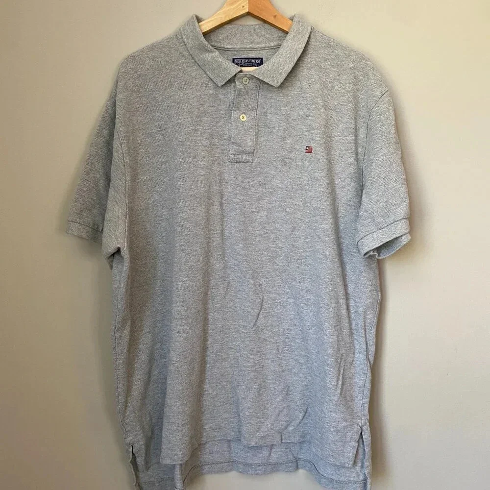 Ralph Lauren Polo Jeans Co. Mens Size XL Short Sleeve Cotton Polo Shirt in Gray